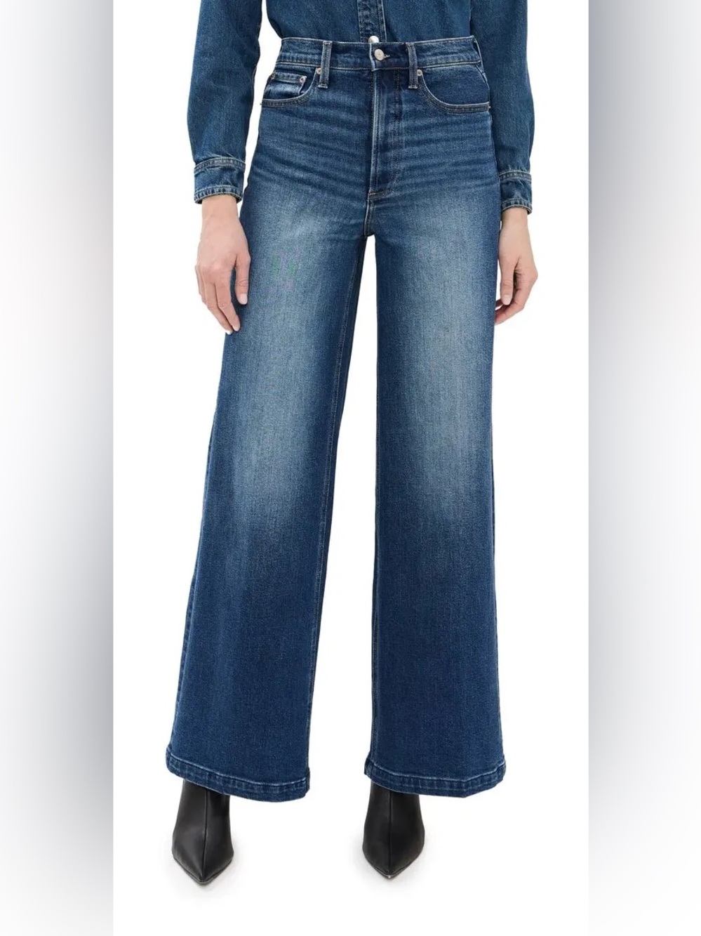 Pistola Lana wide-leg dark wash jeans